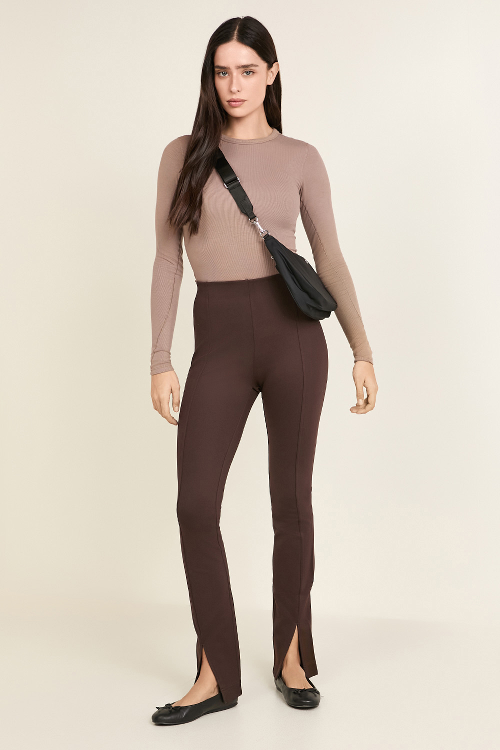 Stretch Knit High-Rise Pull-On Pant Regular